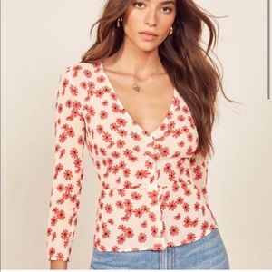Reformation Floral Top Size 4